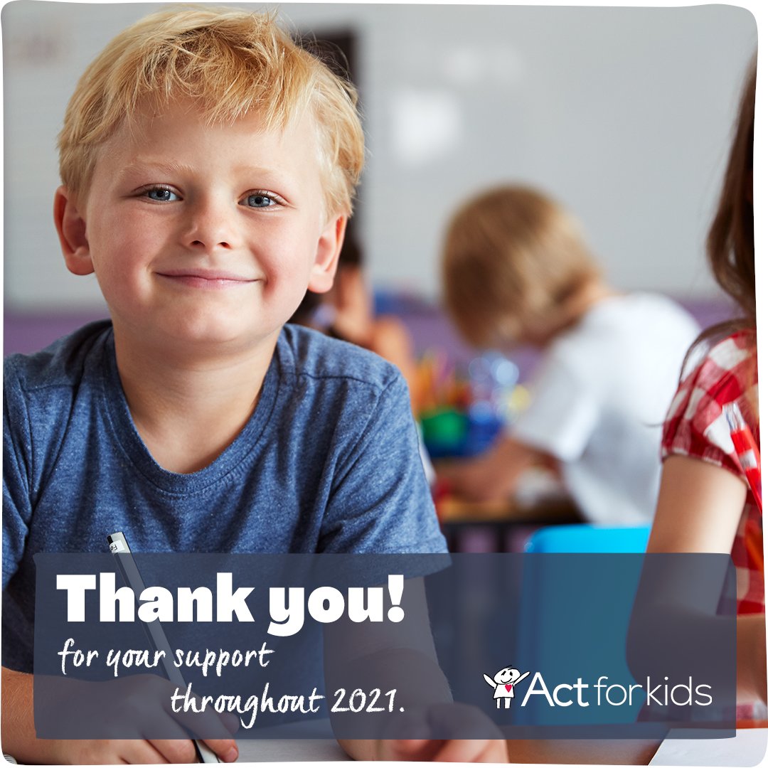 ActforKids's tweet photo. THANK YOU to all of our wonderful supporters, volunteers, donors, corporate partners and ambassadors for helping us keep kids safe, heal from trauma and lead happy lives throughout 2021. ๐
#ActforKids https://t.co/yfgd2HSFTI