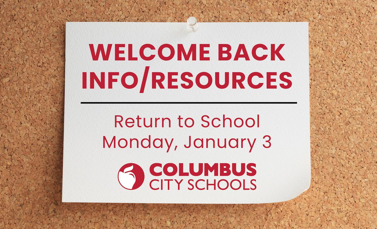 ColsCitySchools's tweet image. Important information for CCS families and staff -- Dr. Dixon has shared a welcome back letter ahead of CCS' return to school on Monday, January 3 with the latest District updates on COVID-19. #OurCCS

READ: bit.ly/3pFBJCn