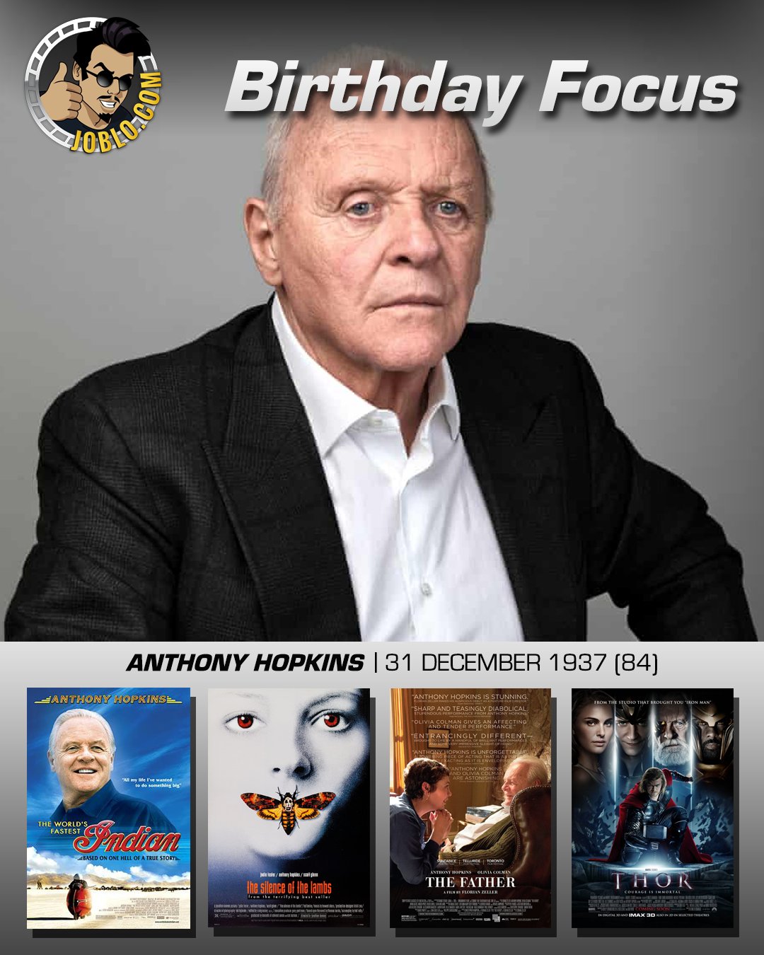 Wishing Anthony Hopkins a very happy 84th birthday! 