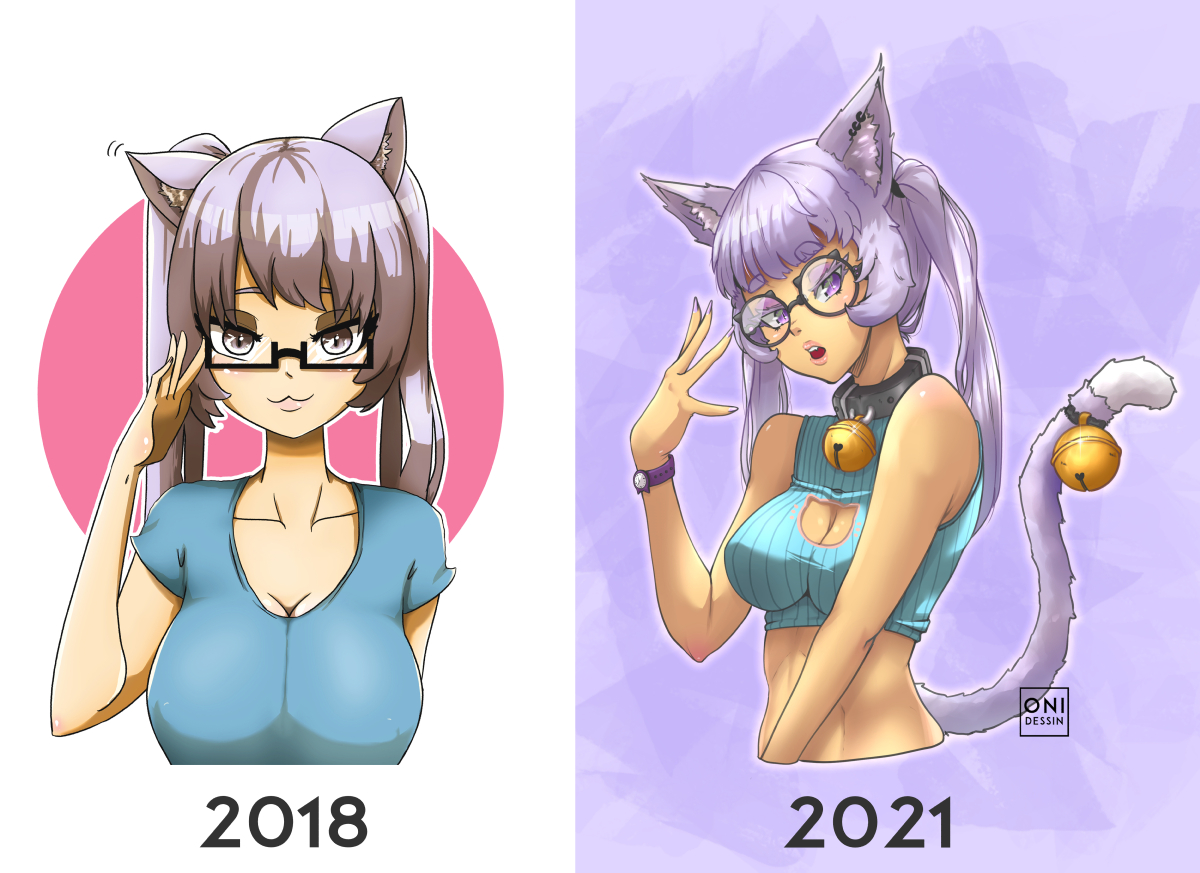 OniDessin's tweet photo. Redraw d'un oc fait en 2018 🐱
------
#Redraw #nekomimi #nekogirl #catgirl https://t.co/y4Kj3oO8sD