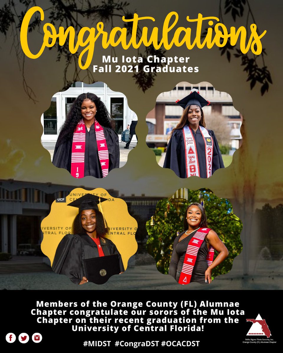 OCACFLDST's tweet photo. #CongraDST to the members of the @MIDST1975 who recently graduated from @UCFKnights!
Congratulations:
Korbett Canady
Sydney Jackson
Neรซma Lubin
Sarah Royerโ
We are proud of you and wish you the best!
#MIDST #Classof2021 #UCFKnights #OCACDST โ
@dstinc1913 @southerndst1913 https://t.co/JbJMEkt43P