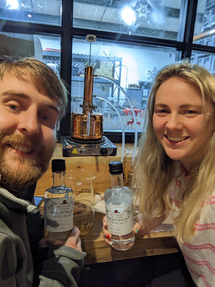 emmanator_91's tweet photo. We got to enjoy an experience of making our own gin, testing the gin, rum and vodka they created and a tour of the facility. A newly created company started in February, same time our child was born, do we named our gin after her ☺️👍 ready for her 18th https://t.co/wqwnK4CEH9