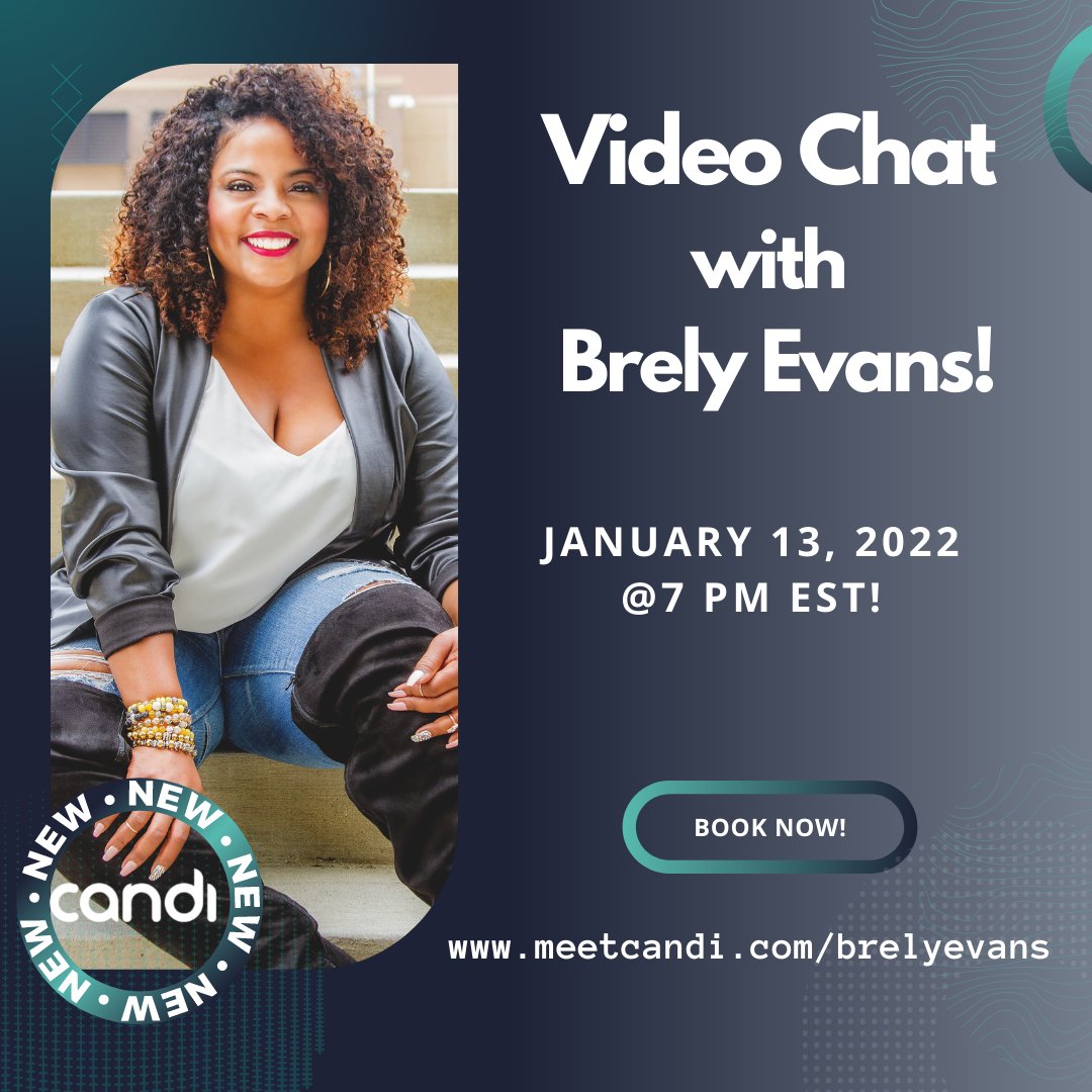 Video chat with <a href="/brelyevans/">Brely Evans</a> January 13, 2022 beginning at 7 PM EST! You don’t want to miss out! Head over to meetcandi.com/brelyevans to purchase your video chat! #brelyevans #ambitions #thefamilybusinness #own #bet #actress #author #singer #meetcandi #candi
