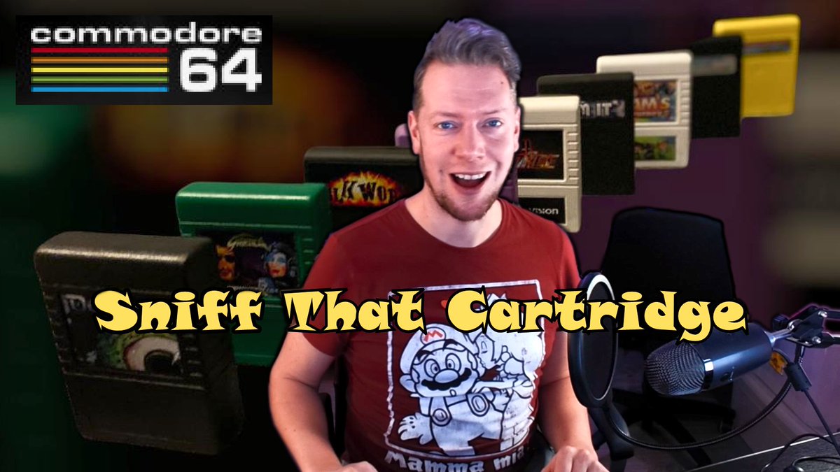 EE_Jeffrey's tweet photo. I have a new hobby! Sniffing #c64 game cartridges!

I also made a show about it:
https://t.co/N1kPe0T8es via @YouTube 

Cheers! 🍻 https://t.co/JllXYLmw0D