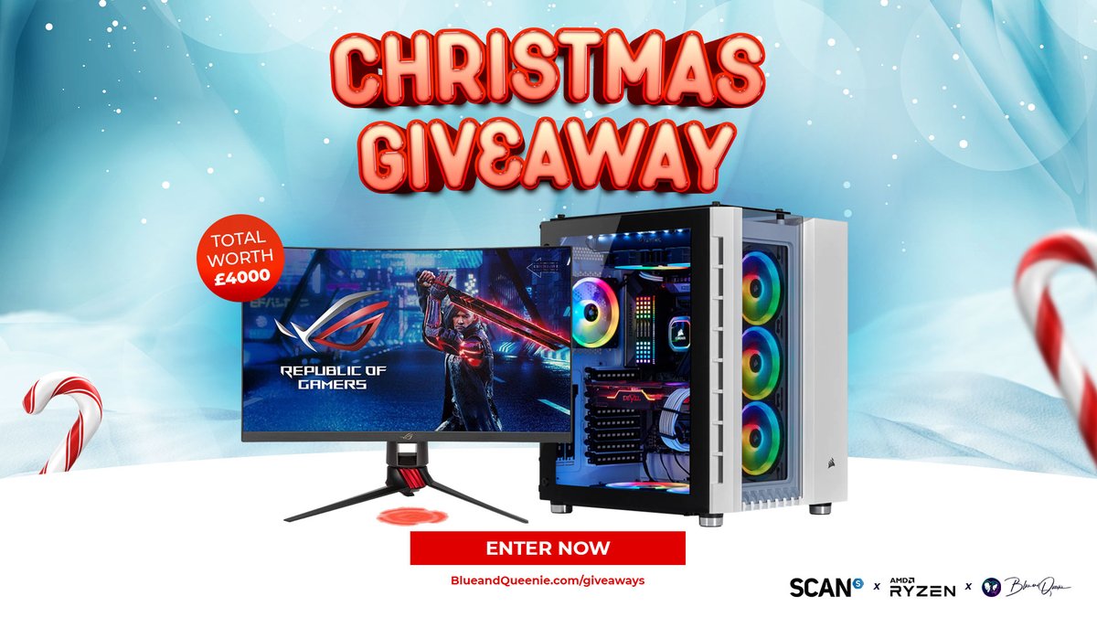 BlueandQueenie's tweet photo. @QueenieandBlue Couldn't fit anymore characters in the tweet so heres the giveaway link to enter folks https://t.co/BskhdG9Dro

Huge thank you to @AMDRyzen and @ScanComputers for the sponsored giveaway!! https://t.co/Mytl2y7TOZ