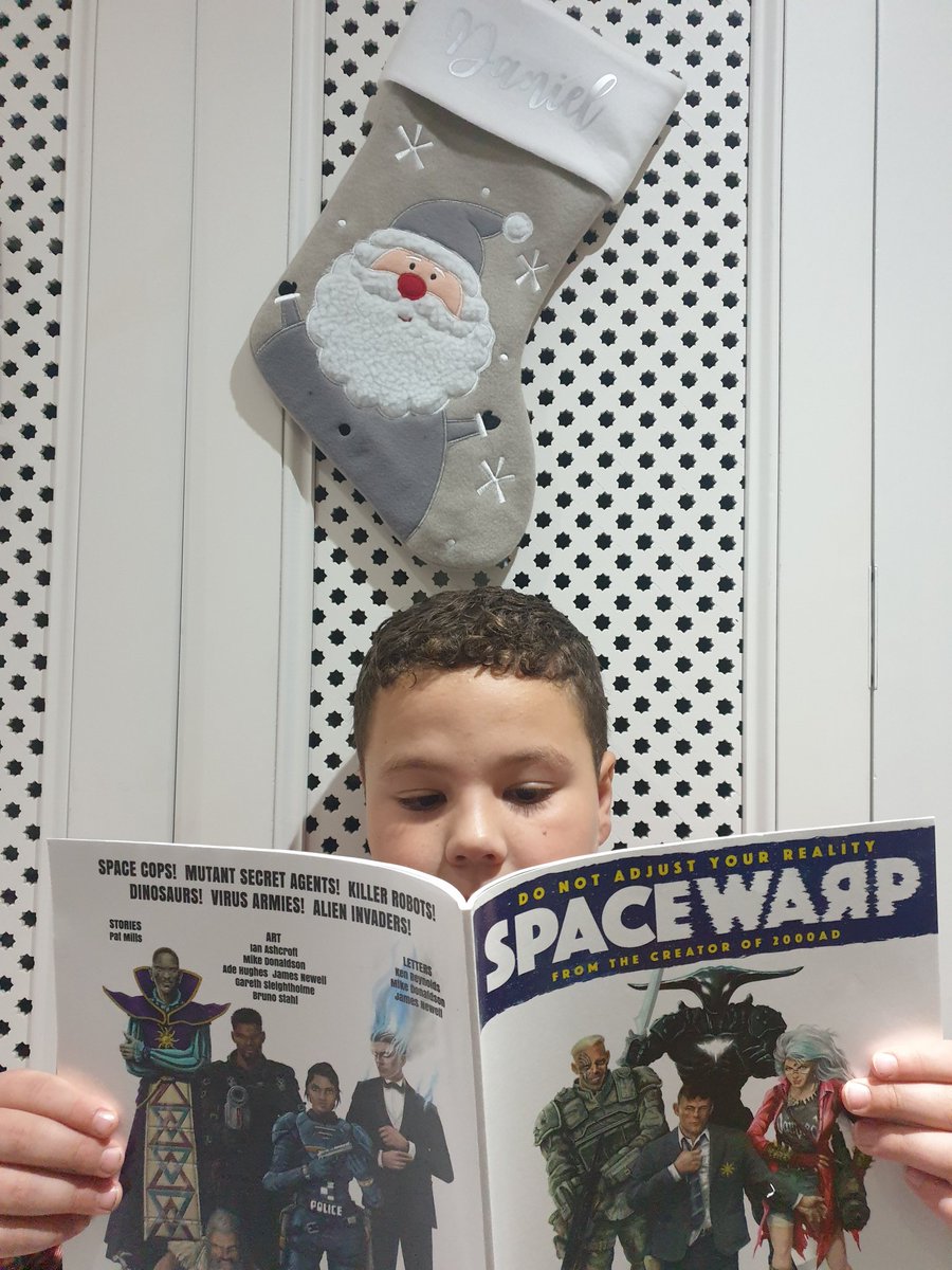 DanielNBorge's tweet photo. @PatMillsComics @spacewarpcomic Daniel also greatly enjoyed your conversation... the first thing he's done on returning home is to pick up Spacewarp again! 😁 https://t.co/zwpSlLEADW