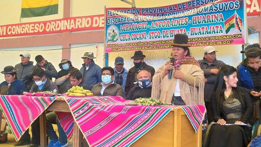 ConalpedisBol's tweet photo. Acto de entrega del paquete alimentario a personas con discapacidad de la provincia Omasuyos - Achacachi para las más de 200 personas con discapacidad de este municipio.
#laspersonascondiscapacidadestamossaliendoadelante 
#conalpedisbolivia https://t.co/W9pnTBGwfI
