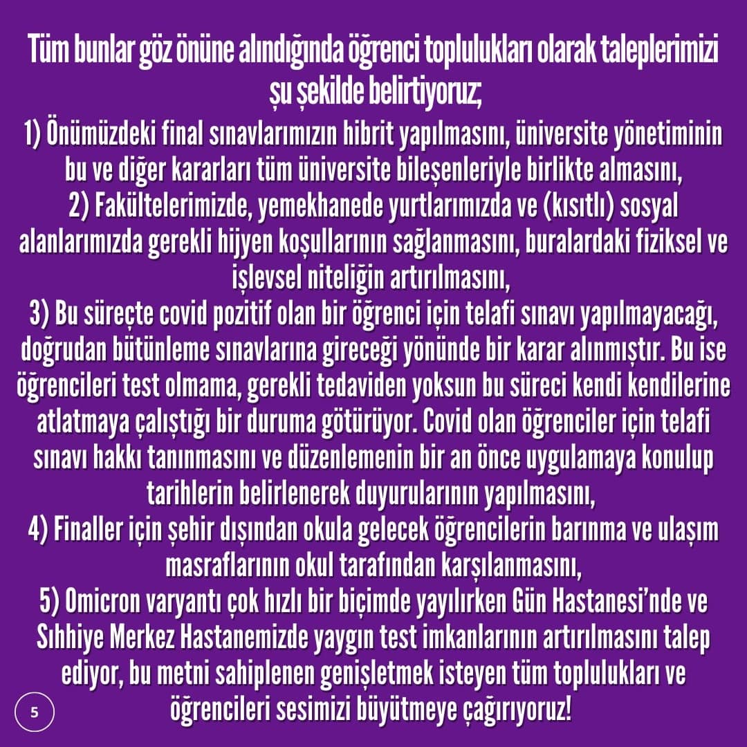 Topluluklarımızın yayınladığı ortak bildiridir: #hacettepehaklarınıistiyor