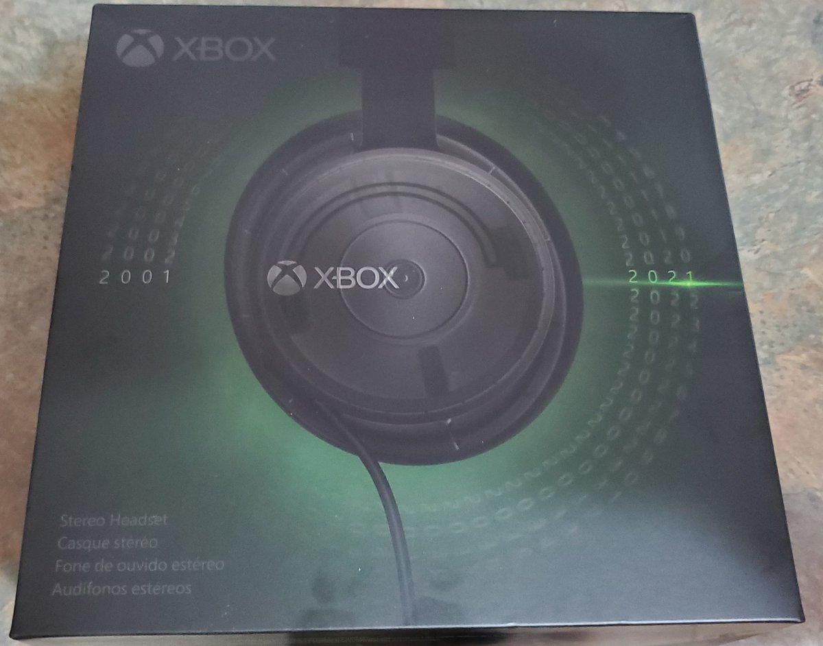 Xbox_Series_XS's tweet photo. Just got the Xbox 20th Anniversary Headset in the mail!  Super excited to experience Dolby Atmos via headset as well.  And thanks again to @Dolby for sending over the Dolby Atmos for Headsets code/License. Appreciated! https://t.co/VdgHy1iDW0