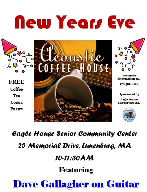 MASrConnection's tweet photo. Join our friends at Eagle House Senior Community Center for a fun New Year's Eve celebration from 10:00am to 11:30am! #Lunenberg #CentralMass #Massachusetts #OlderAdults #SeniorCenter https://t.co/IdgIVQAsWP