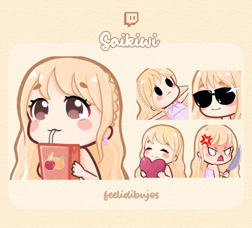 feelidraws's tweet photo. ¡Emotes para Sai! (https://t.co/liy1yj1xpz) ✨

Gracias por confiar en mi trabajo siempre @Saikiwo 

🏷️: #twitch #twitchtv #emotes #TwitchEmoteArtist #twitchemotes #ceative #comission https://t.co/IWZxGEuhnz
