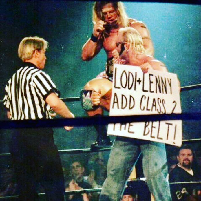 Lodi1Brad's tweet image. Here’s a #throwbackthursday of the #WestHollywoodBlondes and @WWERobinson from WCW in 1999. 

Even bigger news is Lenny and I are wrestling for @PW_Conquest on Jan 14th in Charleston, West Virginia. On Jan 15th we are wrestling in Greenville, SC for @ucwtv! #50something
