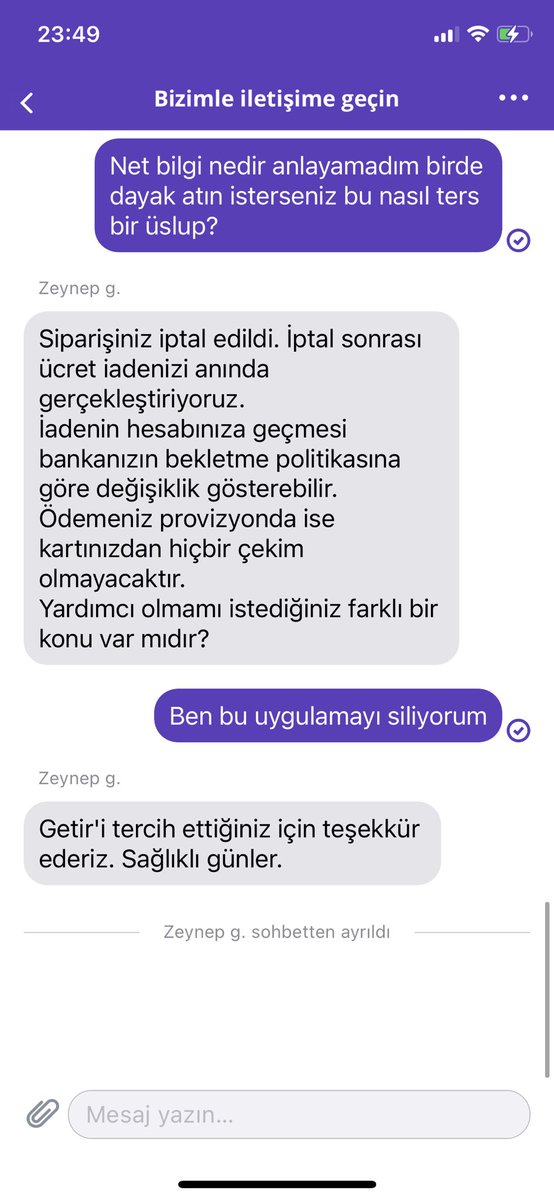 Demekki neymiş her hayal balkabağına dönüşüyormuş! Üsluba bakarmısınız! Nerede o eski getir? Adım soyadım ile hesabımı kontrol edip ne zamandır müşteriniz olduğumu keşke kontrol edebilseniz!