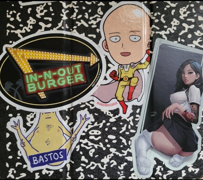 My stickers came in 🥰 anyone want one? Also got the NSFW version https://t.co/rfm92t4dD7