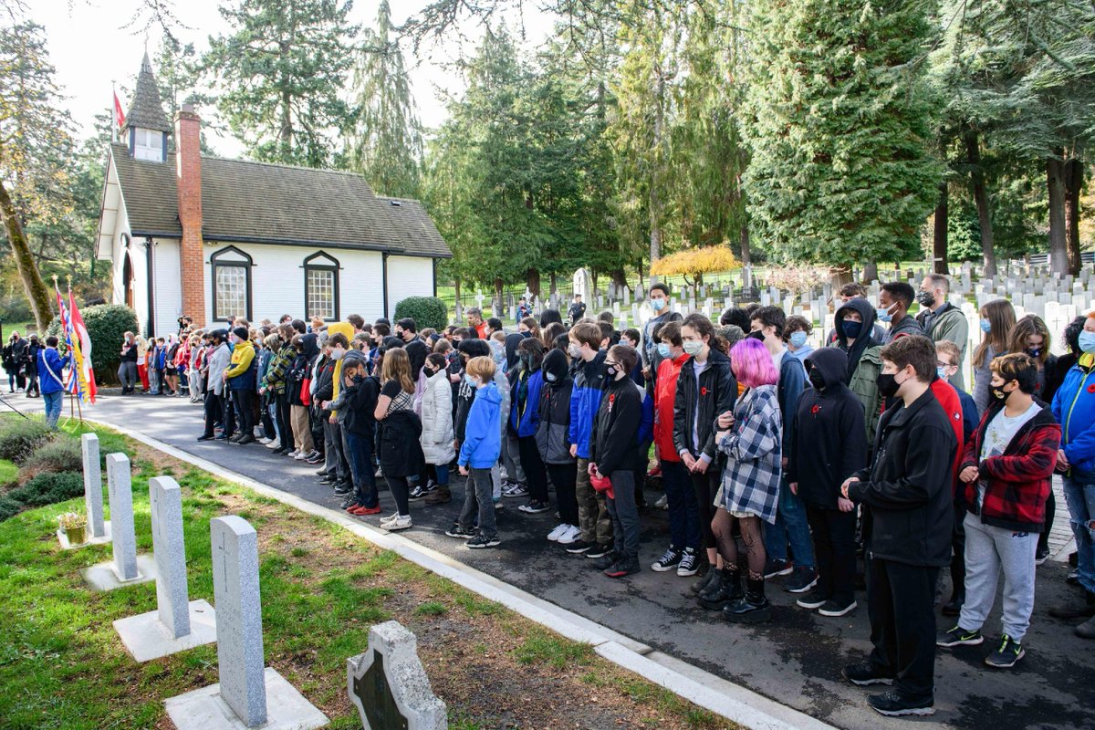 200 students from Rockheights Middle School took part in an NSLA ceremony at God's Acre Veterans Cemetery in Victoria, BC. The students honoured and placed poppies at 2500 headstones.  

The event is captured in these photos that were shared with us.  

Thank you Rockheights!