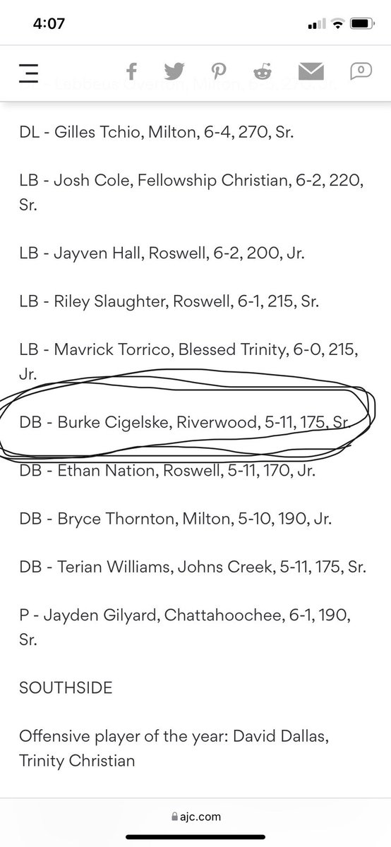 Thank you for the AJC North Fulton for first team DB! 
<a href="/coach_vj/">Vaughn Johnson</a> <a href="/Robertd3rd/">Robert Edwards III</a> <a href="/Coach_Young10/">Michael Young</a> <a href="/RecruitGeorgia/">Recruit Georgia</a>