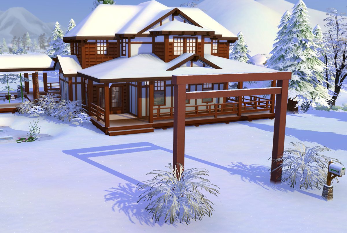 emcraig_95's tweet photo. ποΈSnowy Japanese HomeποΈ- Jumping back into the building game! Felt like doing a snowy build for the #SimsieFish challenge, so what better than a Snowy Escape-inspired, Japanese home!
Origin ID: ZombieEm
.
#TheSims4 #ShowUsYourBuilds https://t.co/qmZAf7HlLQ