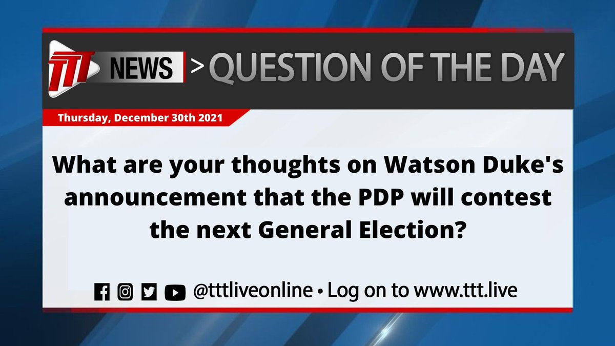 Question Of The Day: What are your thoughts on Watson Duke's announcement that the PDP will contest the next General Election? https://t.co/Ns7xzr3z4V