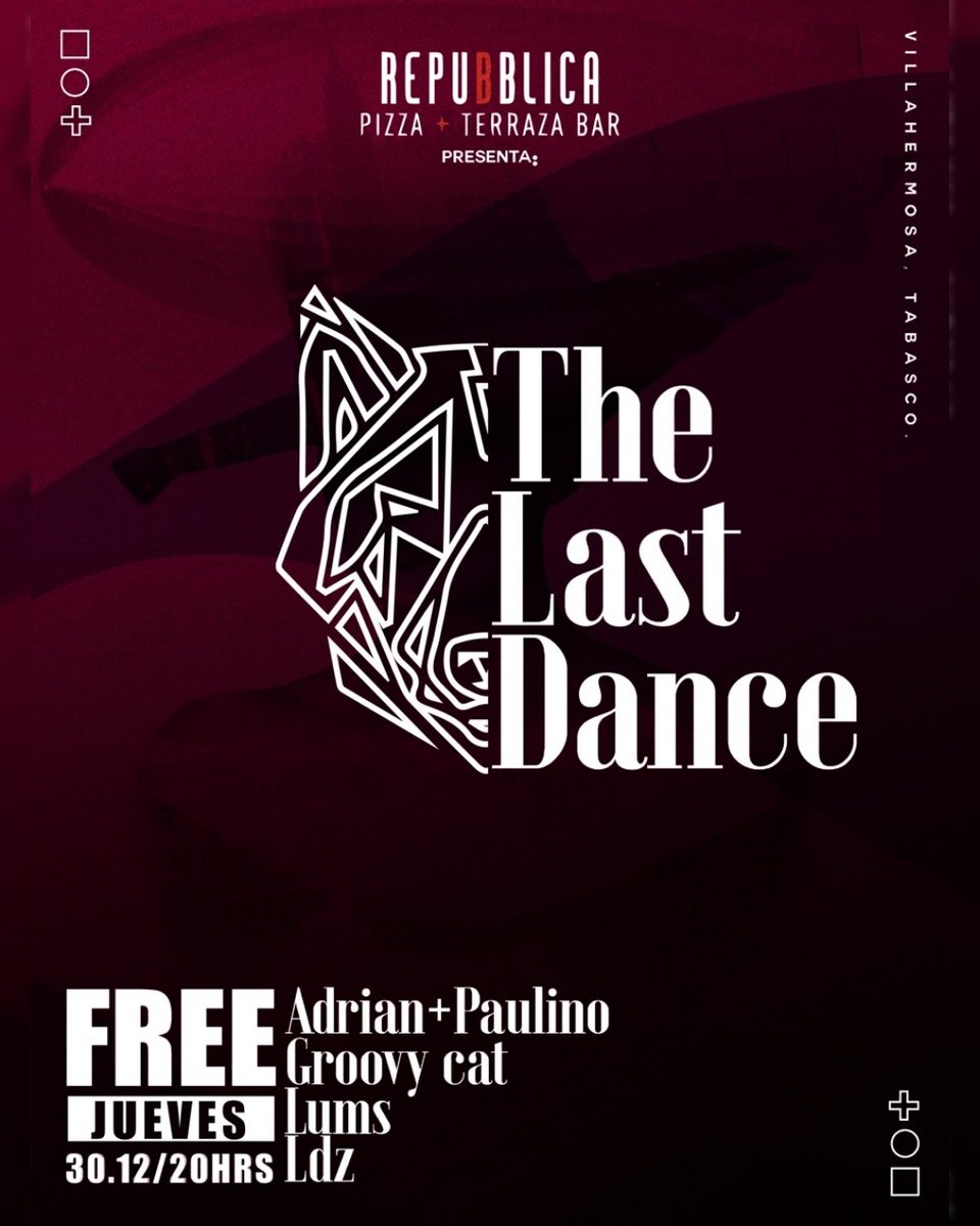 Nos vemos esta noche en #Repubblica
#ADRIANmasPAULINO
<a href="/adrian_dsolis/">Adrian de Dios Solis</a>
<a href="/Paulino_Rou/">Paulino Rodriguez</a>

#quehacerhoy #thelastdance #ultimojueves #electronicculture #raveculture #villahermosa #tabasco