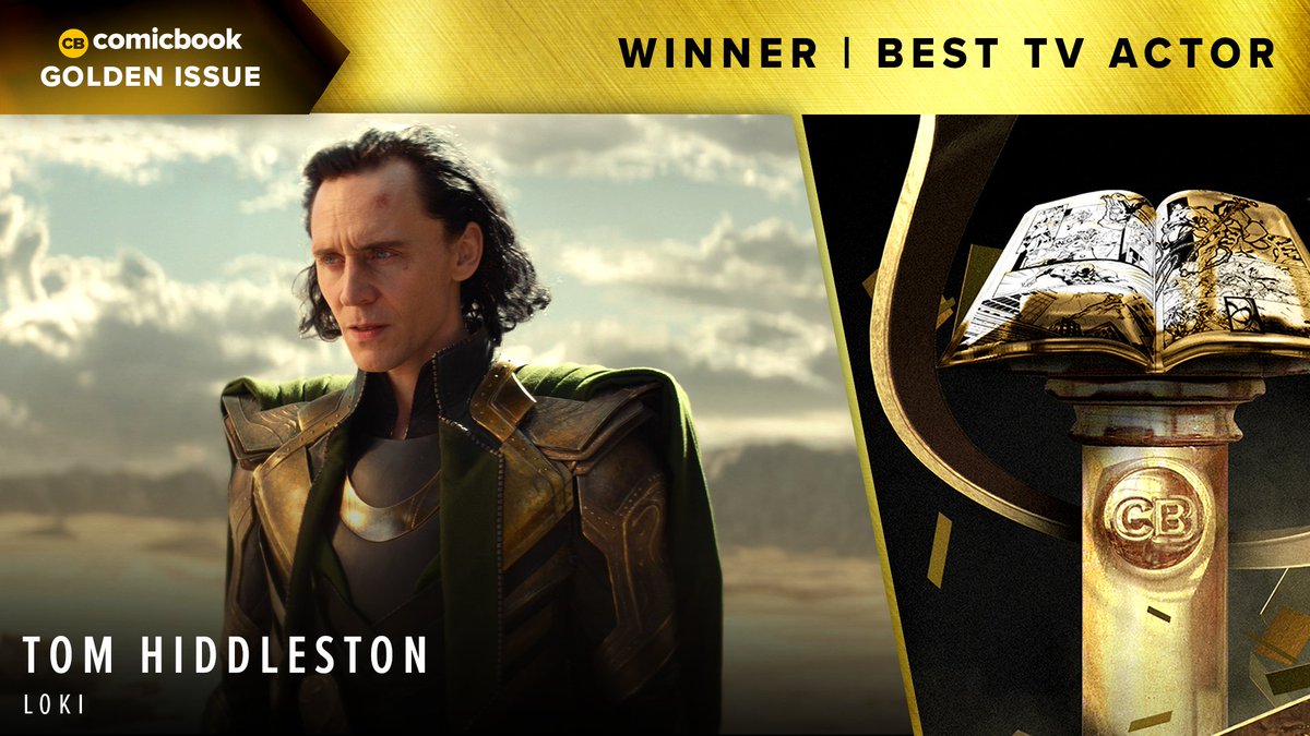 PhaseZeroCB's tweet photo. Tom Hiddleston won https://t.co/ATAhUDLLil's Golden Issue Award for Best TV Actor ini #Loki!  

https://t.co/z86Jwl7Cnf https://t.co/e3oxK5VbFV