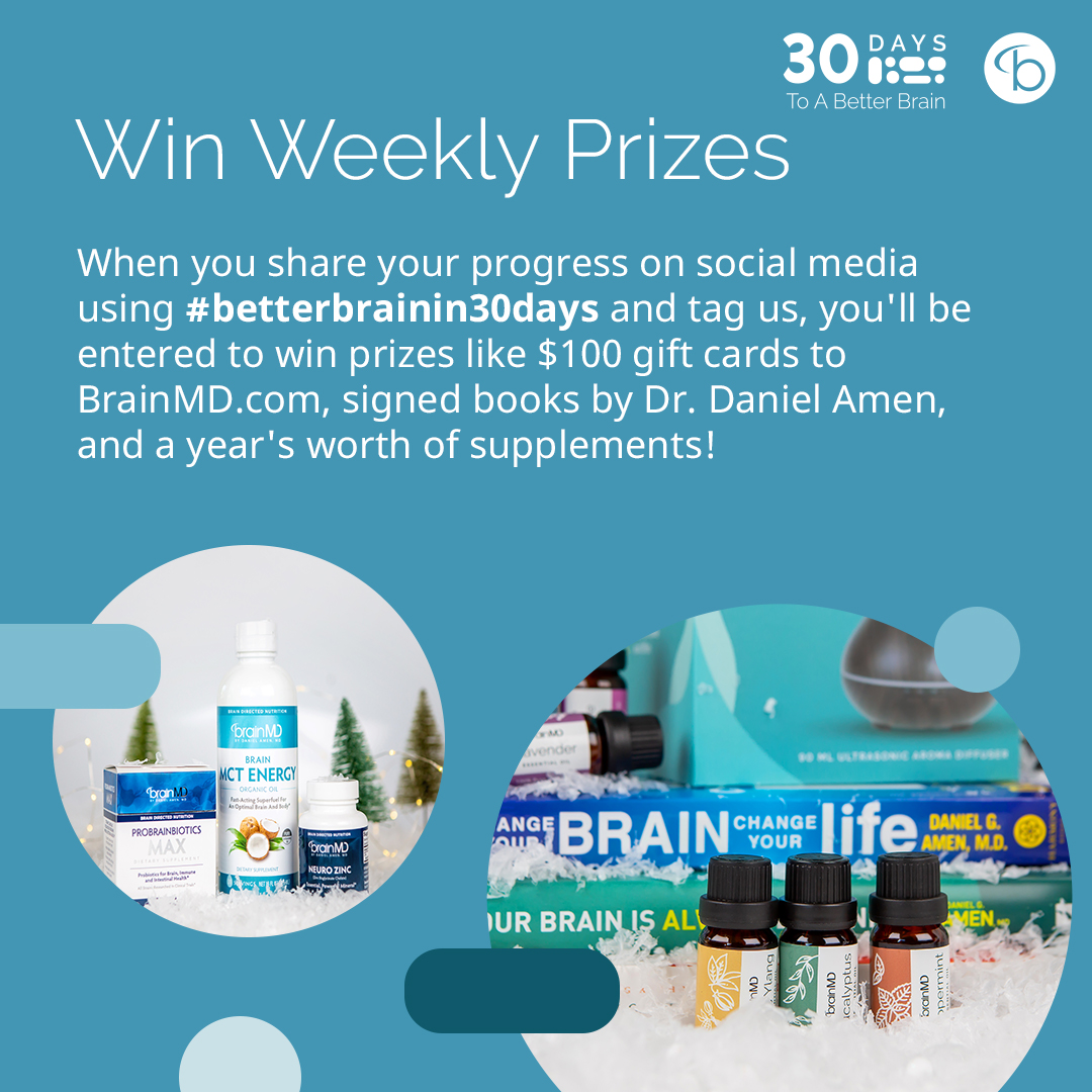 BrainMDHealth's tweet photo. We're going to beat the odds in 2022 with #betterbrainin30days ๐ง
Take the first step to making your new year a brain healthy one: https://t.co/ozS6atd6JN
@DocAmen @TanaAmen @DrNicoleAvena @Amen_Clinics https://t.co/UeALaQBZLz