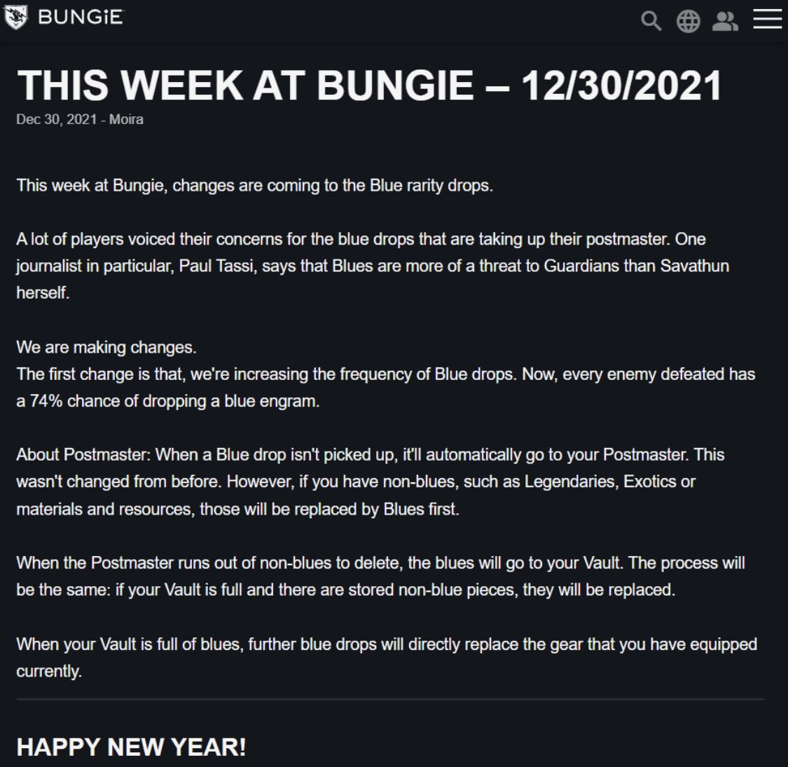 destiny_thememe's tweet photo. This Week At Bungie, We Address Blues. https://t.co/TqL0FqXvJl