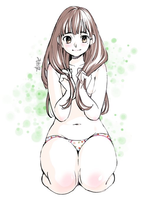 今年もほぼ毎月イラスト投稿できました。髪の毛をココア色にするのが好きってことで、この2枚。エロかわいさが自分的にちょうど良くてお気に入りだし🥰👍 