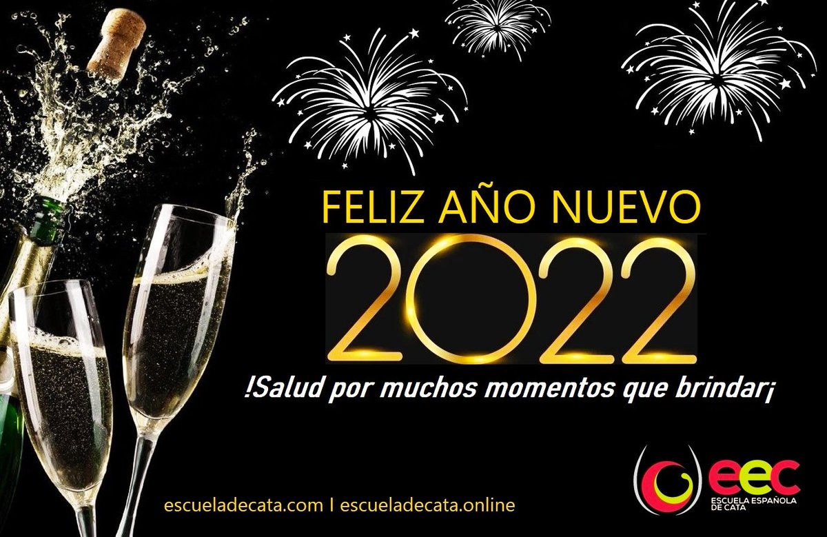 corazón.

🥂✨!Feliz Año Nuevo 2022! Salud por los muchos momentos que brindar. #EscuelaEspañoladeCata #FamiliaEEC ✨🥂✨🥂✨🥂