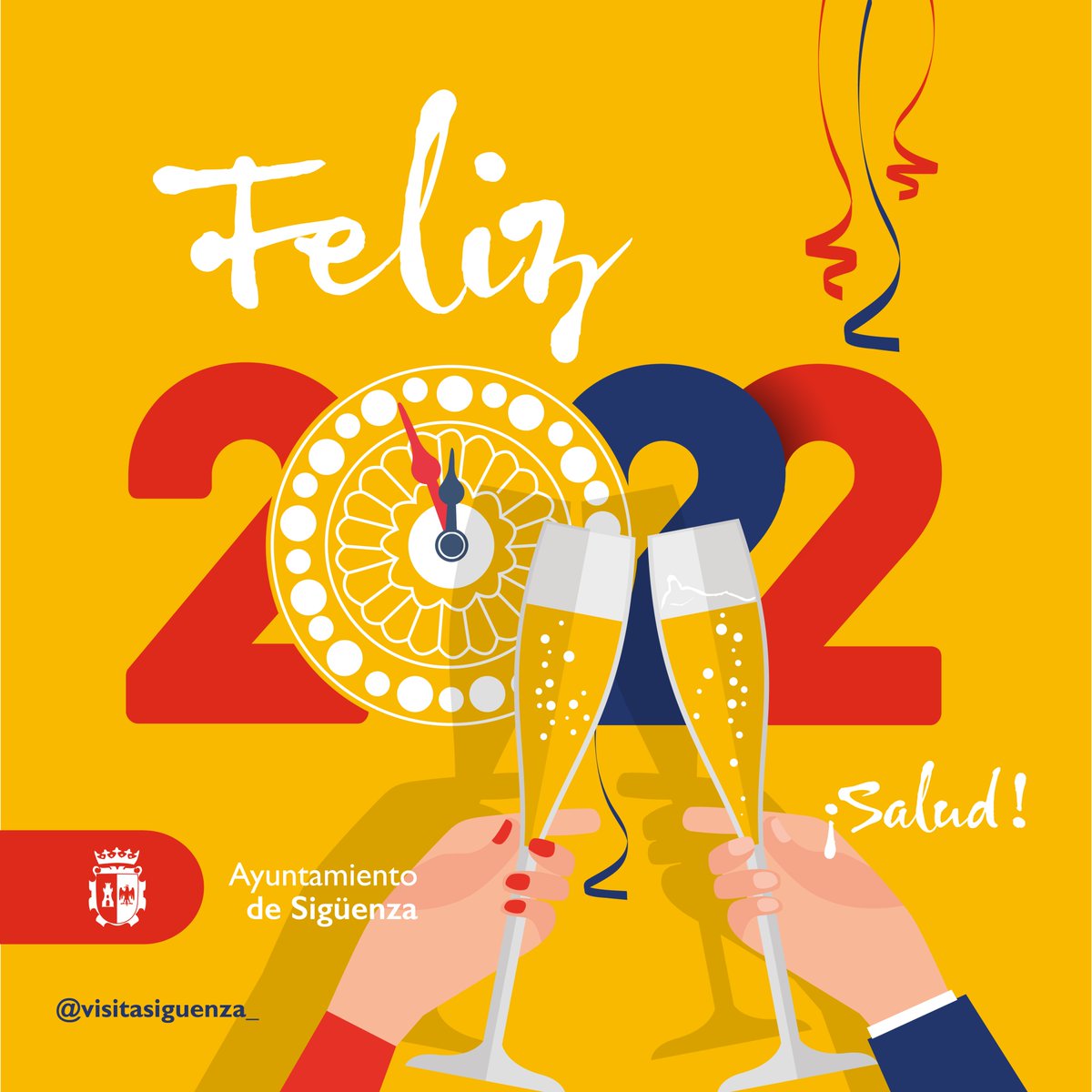 🍾 Feliz 2022‼ Seguro que encontráis el momento para venir a visitar #Sigüenza 
#IXCentenarioSigüenza #SigüenzaCandidatapatrimoniomundial
