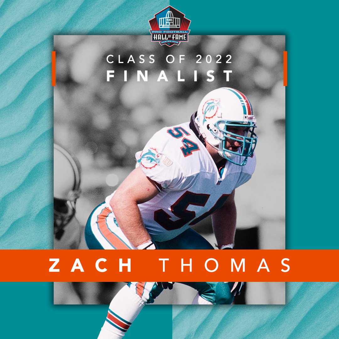 Congratulations to Zach Thomas on being named a 𝙛𝙞𝙣𝙖𝙡𝙞𝙨𝙩 for the Class of 2022 Pro Football Hall of Fame! 🙌 

#FinsUp x <a href="/ProFootballHOF/">Pro Football Hall of Fame</a>