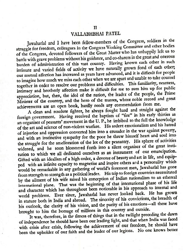Jairam_Ramesh's tweet photo. The PM, his trumpeters &amp; drumbeaters have manufactured many falsehoods on the Nehru-Patel relationship.

14 months before he passed away, the Sardar wrote a wholesome 60th birthday tribute to his much younger colleague that sums up their long partnership.

Nothing can better it! https://t.co/dZEWvebUeZ
