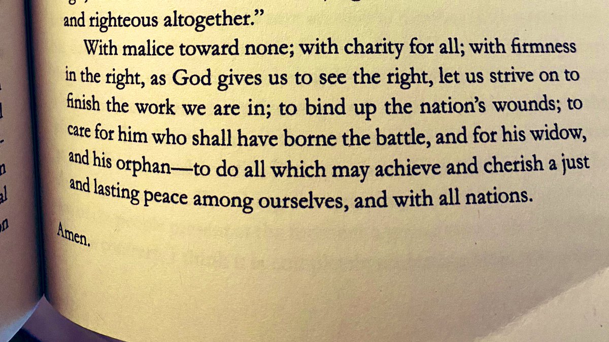 RebeccaVonHoff's tweet photo. It’s the last hours of #2021. I’ve just finished #hardcall by #johnmccain and these 👇 are the closing words, taken from 1865 and the Second Inaugural Address by #abrahamlincoln 

A call to reconcile and rebuild after years of devastation... #2022 https://t.co/UdZ1Gn1pbP