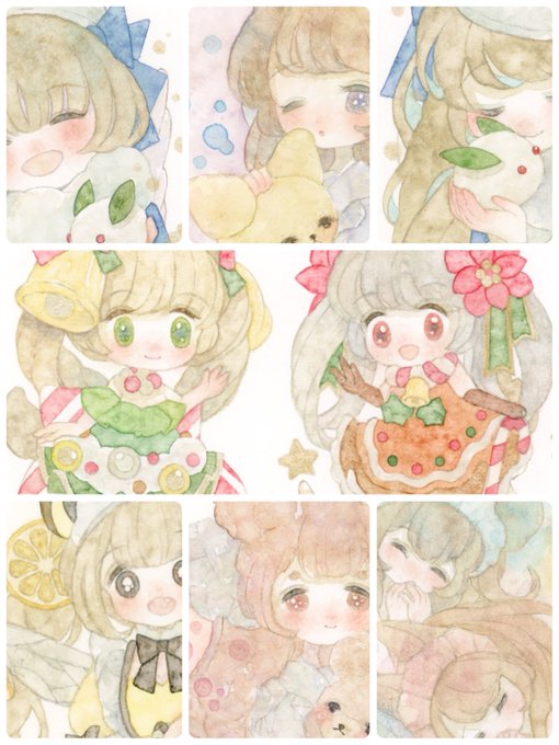 今月は沢山描きました～
1月2日の展示会の作品もあるので、チラ見せ♡♡
 #今月描いた絵を晒そう 
