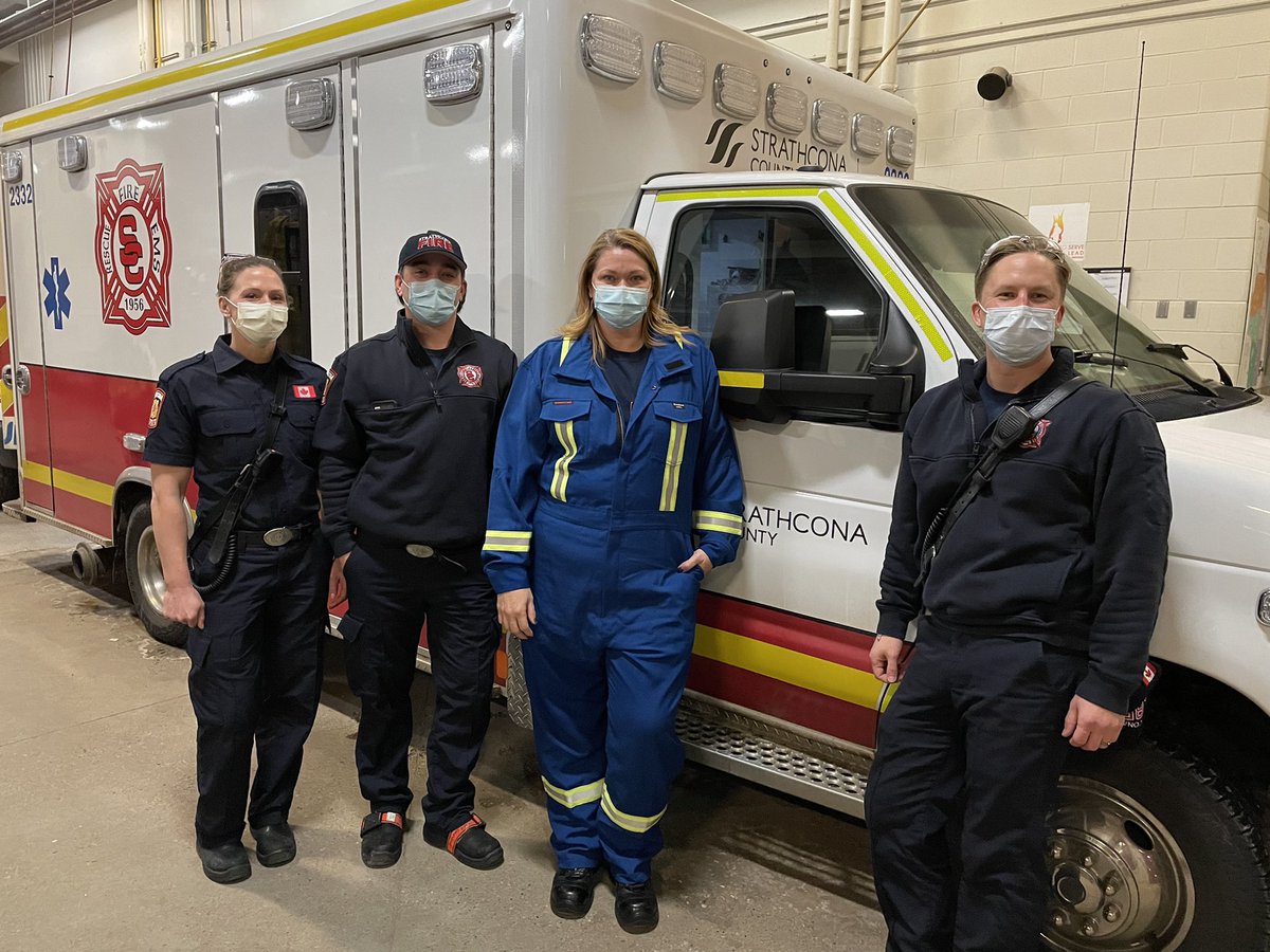 katieinthepark's tweet photo. Thank you @StrathconaFire Platoon 2 for having me on their ambulance today.
Special thanks to Elliott, Carla and Casey for allowing me to experience what they face on an ambulance shift.
You need to be there to learn about the issue, not just read about them.
#Shpk #Strathco #AHS https://t.co/pnIpyKasHo