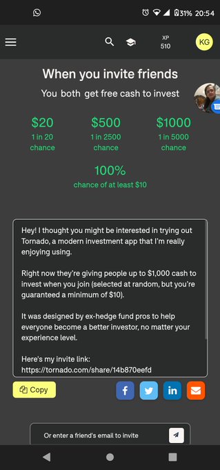 .@tornadoinvest is a new, collaborative way to #invest. Plus they will give you up to $1,000 cash to<a class="tags" target="_blank" title="On Twitter" href="/?out=eyJ0eXAiOiJKV1QiLCJhbGciOiJIUzUxMiJ9.eyJpYXQiOjE3MjY0Mjg0MTYsImlzcyI6InR3cG9ybnN0YXJzLmNvbSIsIm5iZiI6MTcyNjQyODQxNiwiZXhwIjoxNzU3OTY0NDE2LCJyZWRpcmVjdF91cmwiOiJodHRwczovL3R3aXR0ZXIuY29tL3Rvcm5hZG9pbnZlc3QifQ.O_I45XHNGti-8TdUyIxEQg4iryRg0Te8CH3tWZJF-zS7KRivAWJAxHqjfEzJoUUs6WwvGQ5GNhTvfEI9mX8GZQ">@tornadoinvest</a><a href="/tag/invest"class="tags"><span>#invest</span></a><a href="/tag/investbettertogether"class="tags"><span>#investbettertogether</span></a>