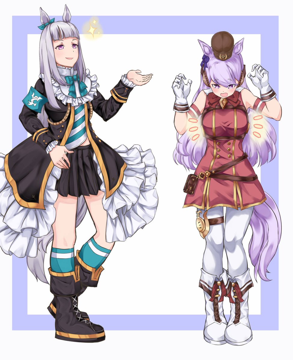 ウマ娘 勝負服だけでなく胸囲も入れかわってしまったゴルマク 年の瀬に渾身のイラスト晒す Mary のイラスト