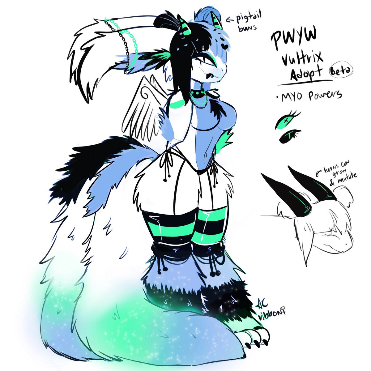 ribbonfemale's tweet photo. New pwyw adopts please do reasonable offers since commissions are my full time job and also paying hospital bills and apartment rent #adopt #adoptables #furry #furryart #drawing #furryartwork 🎀 #vultrix #blacklight #neon https://t.co/hyCDWn4Ks5