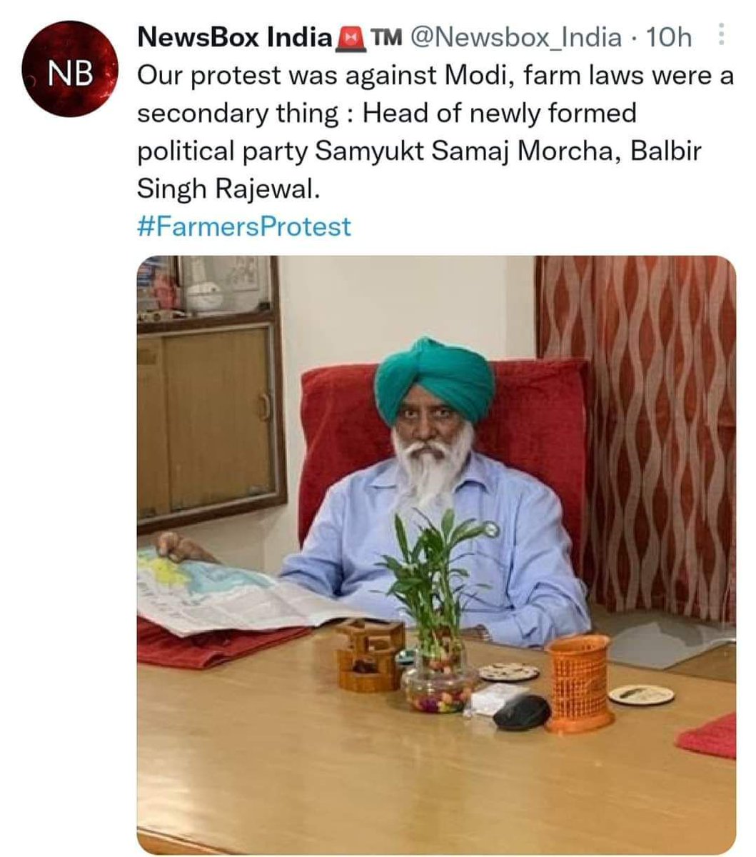 SamparkRaj1's tweet photo. Told u day one it's about Modi and not farm law. Sponsored by congress toolkit cabal https://t.co/W6ludrsNJy