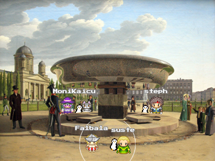 Falbala86315812's tweet photo. Ausflug in #rc3world mit #cyber4EDU. Gruppenfoto vor "Granitschale im Berliner Lustgarten" von Hummel. 19. Jhd. trifft Cyberspace... https://t.co/nePN7YJQBy