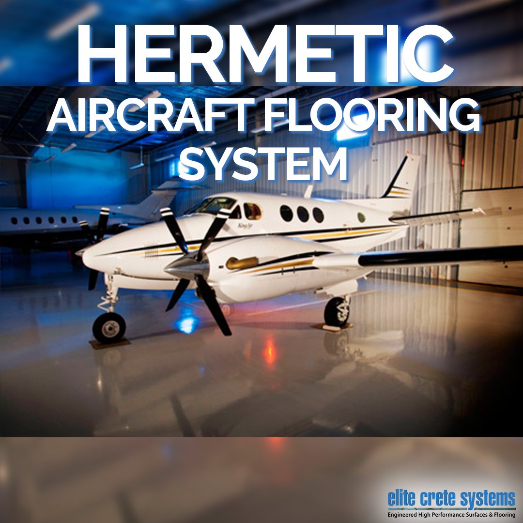 EliteCreteSETX's tweet photo. Help your crew prepare for takeoff with HERMETIC™ Aircraft Floors. This high-performing, self-leveling resinous coating is engineered for aircraft hangars and specialty aerospace floors. 🚁 https://t.co/HvZBvPEF9U https://t.co/IelokzMovE