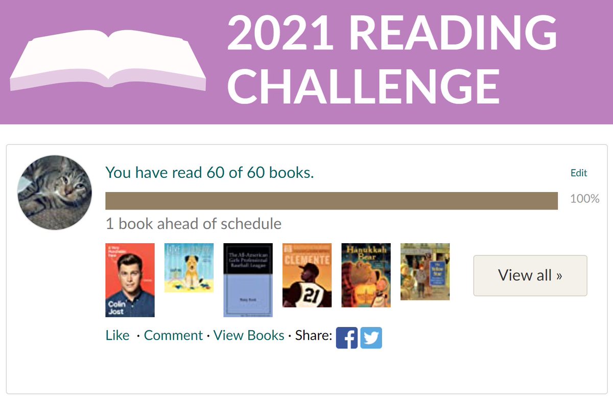 Just in time, I complete my 2021 Reading Challenge of 60 books with Colin Jost's A Very Punchable Face. Check it out. Ready for 60 more in 2022. #ReadingChallenge #ReadaBook https://t.co/0hETBRuc8U