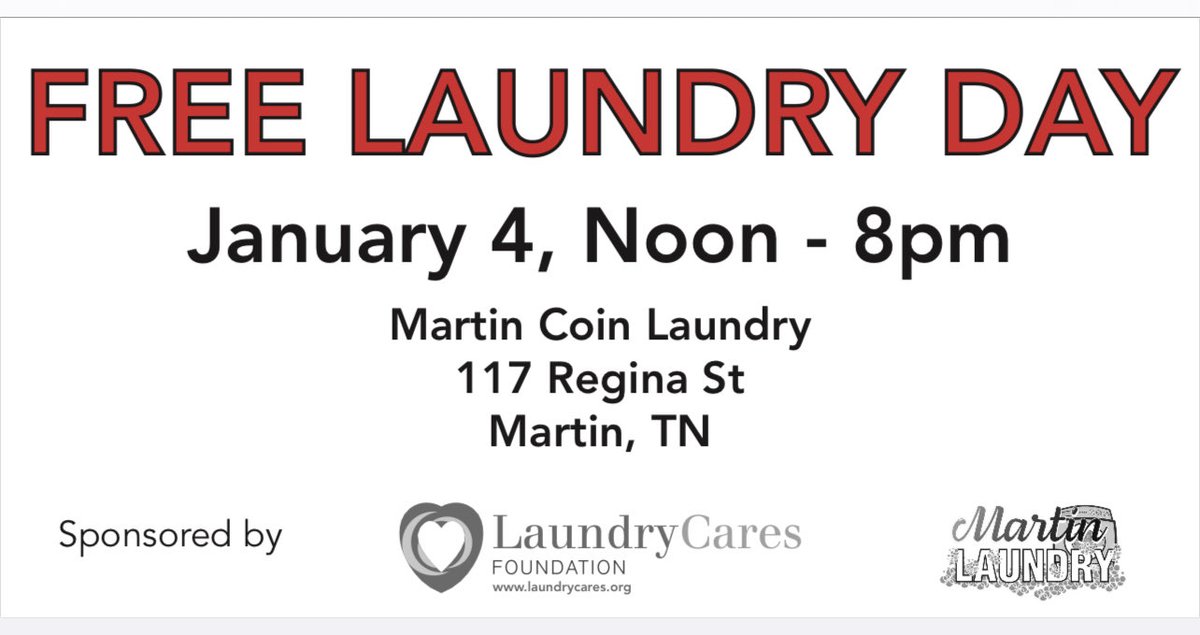LaundryCares responds to the Kentucky and area tornado’s with another Free Laundry Day! Huge thank you to the Martin Coin Laundry family for making their facility available🙏❤️ 
Volunteers welcome! <a href="/EasternFunding/">Eastern Funding</a> @CoinLaundryAssn @laundrycares <a href="/AmericanCoinOp/">American Coin-Op</a> <a href="/2SmallToFail/">Too Small to Fail</a>