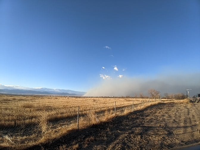 Looking twords #boulder and #Louisville / #Superior — #MarshallFire and #MiddleForkFire