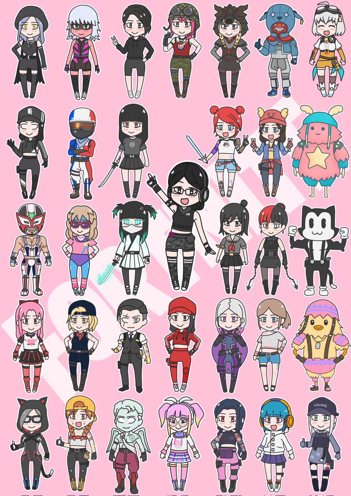 わいず ゲーム用 おはようございます 今日で今年も終わりですね このアカウントはじめて半年くらいですが その間に描いたちびキャラ達をまとめてみました Fortnite Fortniteart フォートナイト フォートナイトイラスト T Co 3ndt0oxl3b
