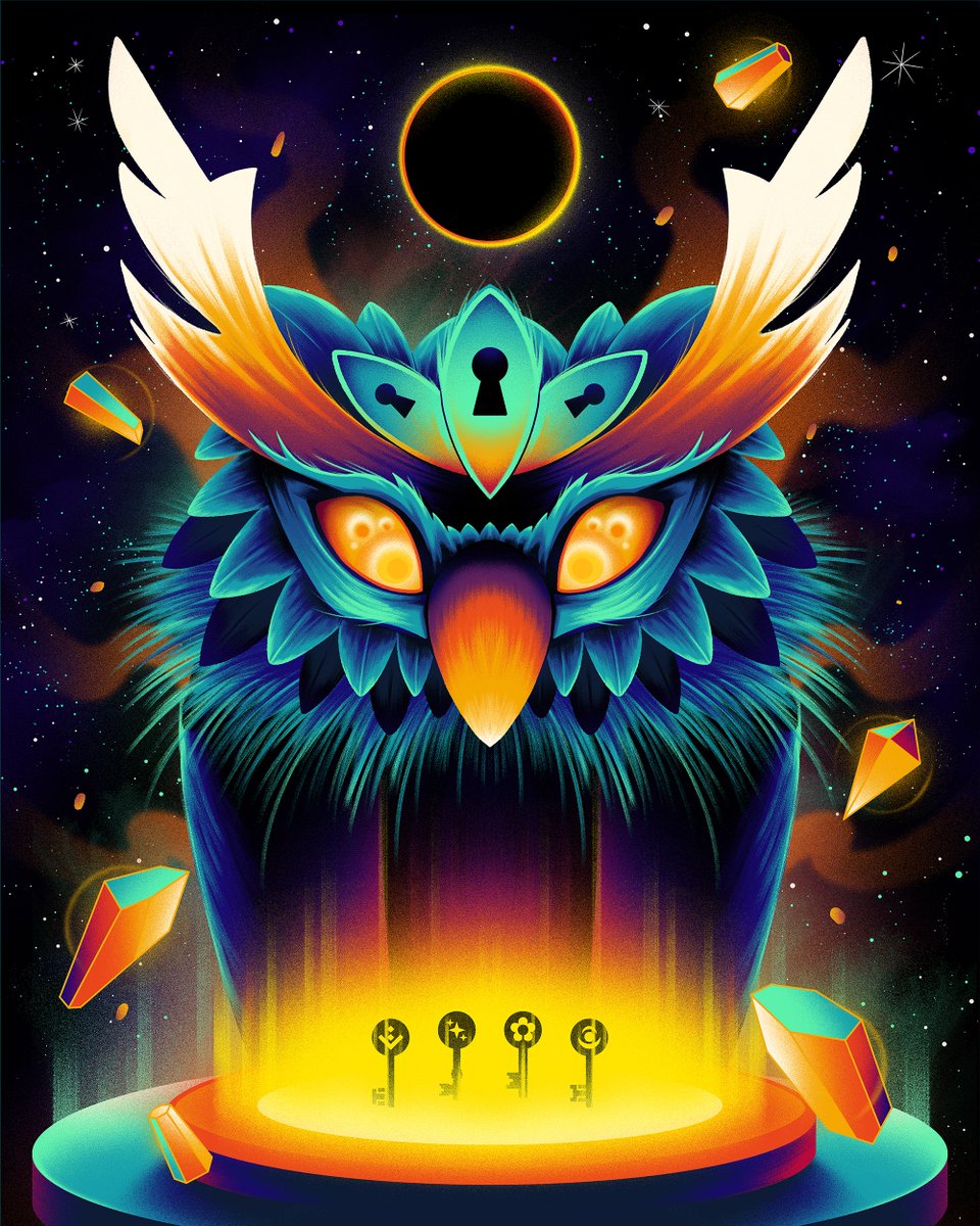 ArnoKiss's tweet photo. !GIVEAWAY!

To close out 2021 I've decided to giveaway one edition of The Keyholder. (NFT)

- Like and retweet this
- Follow me and @CrankyCritters_ 
- Check out my work: https://t.co/m4ulXO16O7

Winner will be announced January 4th.
Good luck!
(and have a Happy Newyear) https://t.co/UYon9T430G