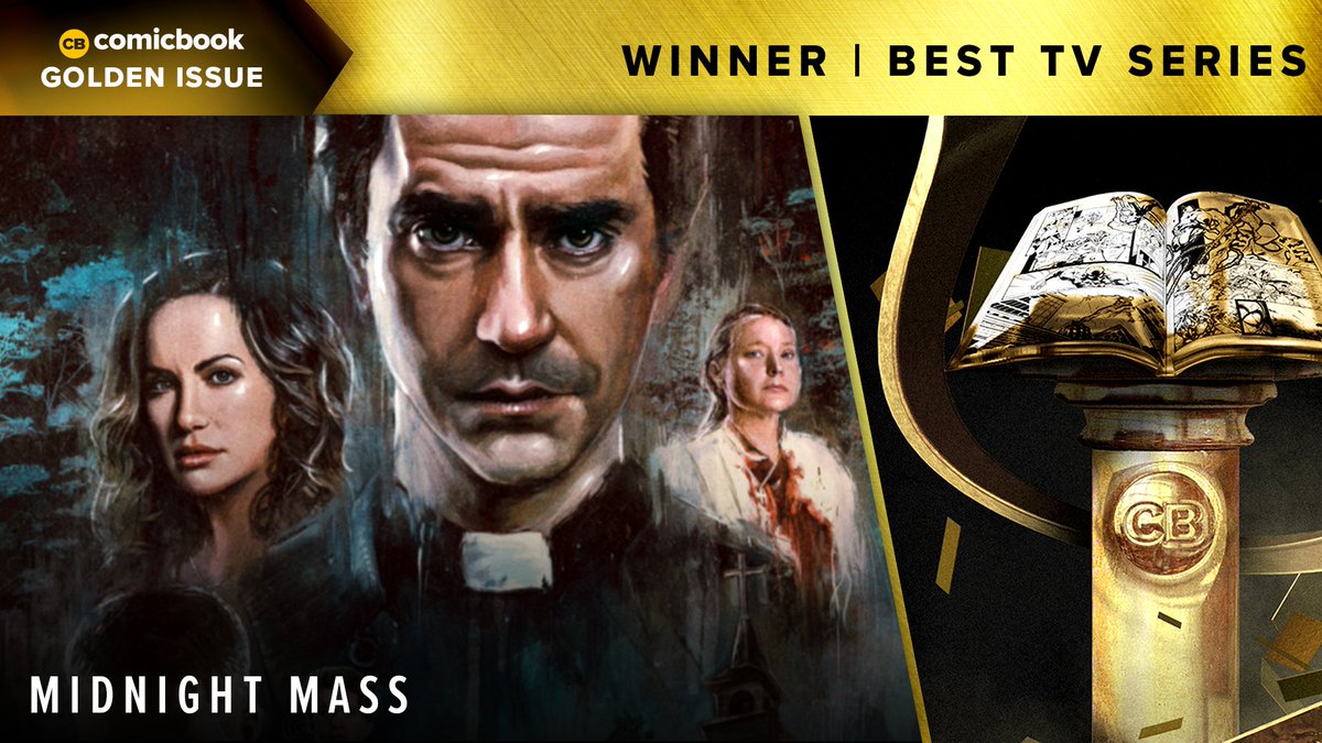 ComicBook's tweet photo. The 2021 https://t.co/mm6Alz3Dw0 #GoldenIssue Award for Best TV Series goes to… #MidnightMass!
https://t.co/i0UbVhMxo6 https://t.co/CzZoHU22bo
