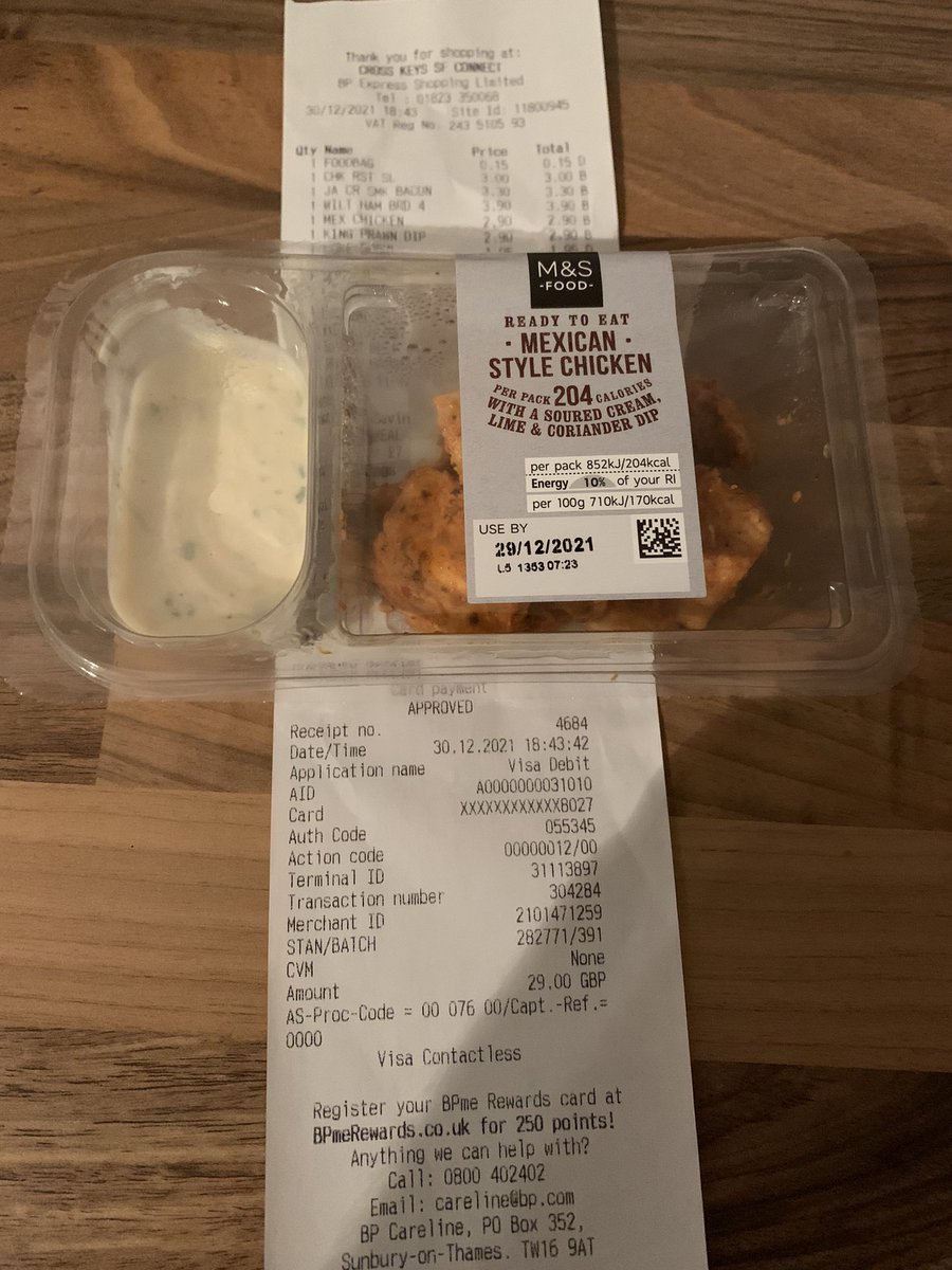 nicknackm's tweet photo. @marksandspencer bought some food today that was out of date. Only realised when I got home. Local shop too far to go back to for money back! Not happy!! https://t.co/UVm4I1ywp7