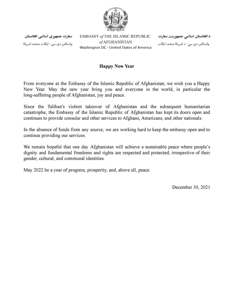 Afghan Embassy DC tweet media