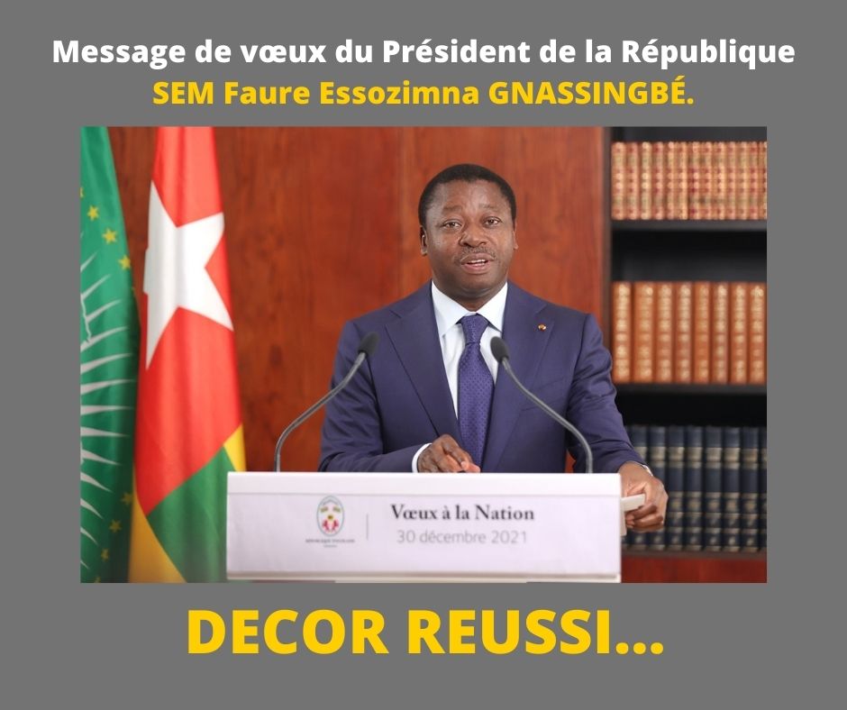 TKogoe's tweet photo. Dans une atmosphère nouvelle avec des visions plus forte et plus orienté, nous entamerons l'année 2022. Toutes nos félicitations à son excellence Faure Gnassingbé pour ses #vœux2022 qui nous réconfort, le tous dans un décor qui ne dit pas son nom
#DiscoursPRTG #FEG #TgTwittos https://t.co/ZWlnd9ftx1