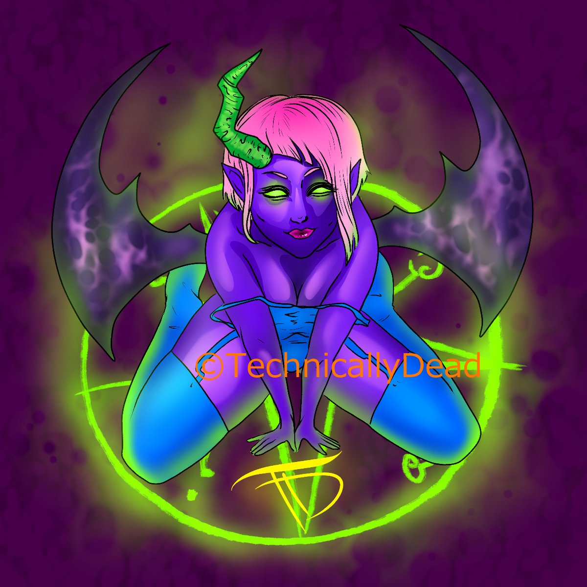 OfficialTDead's tweet photo. These ladies are getting minted tonight and will be ready for adoption soon, my new years treat to yall, enjoy!
#technicallydead #succubusart #nftartist #nftart https://t.co/tYQyoZWPdK